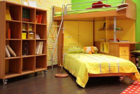 Children room with double bed