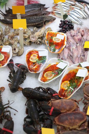 Seafood in shop