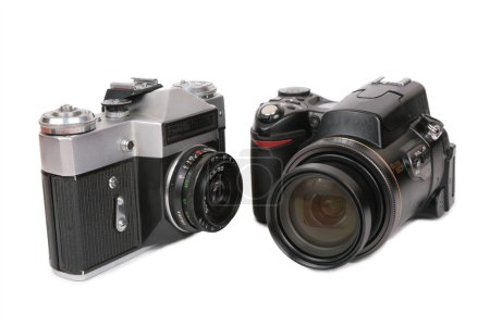 Modern and oblosete cameras