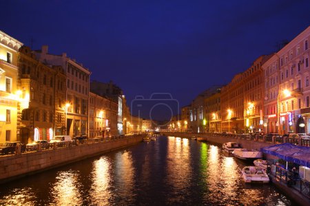 Channel in St.Petersburg in dusk