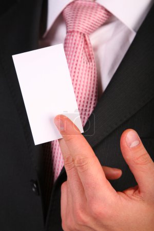 Businessman with card