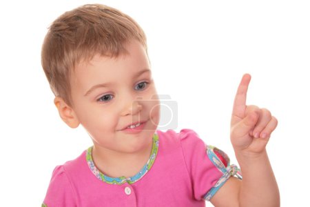 Child with index finger