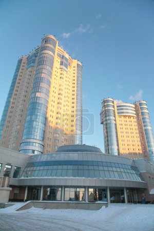New buildings in Samara in winter