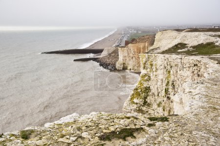 Seaside landscape from cliff top view point