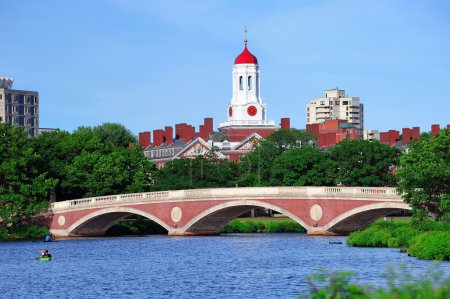 Harvard campus over Charles River