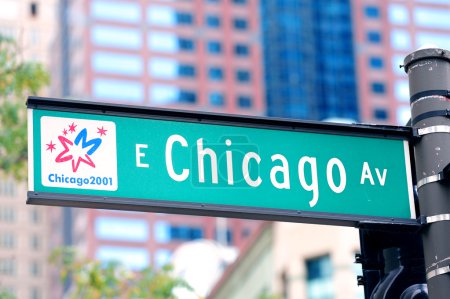 Chicago street road sign