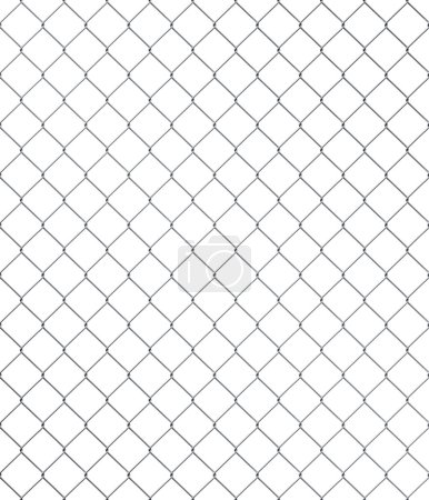 Seamless chainlink fence on white