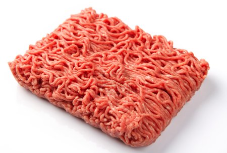 Close up of raw minced beef meat