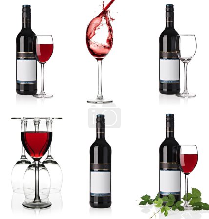 Red wine collage