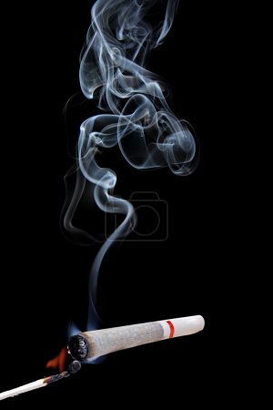 Marijuana joint with smoke