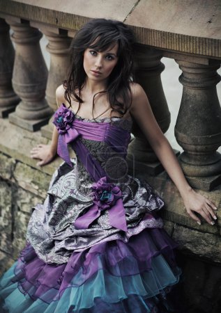 Young woman wearing beautiful dress