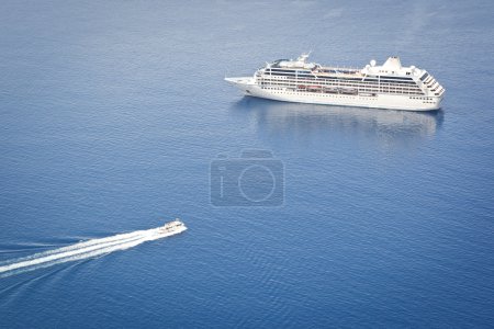Cruiser in the blue sea