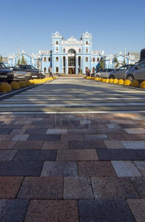 Street to the railway station in the city of Stavropol, Russia