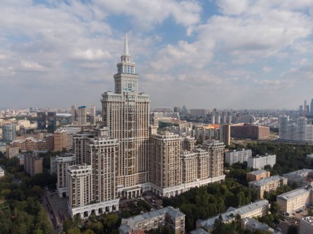 Moscow Aerial triumph palace skyscraper view Stalin`s ,  Stock Editorial Photography