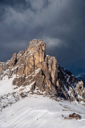 Fantastic winter landscape near Passo Giau - Dolomites - Italy