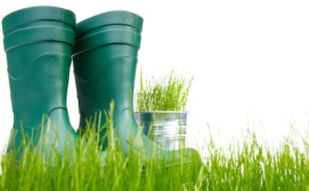 Garden boots with tool and watering