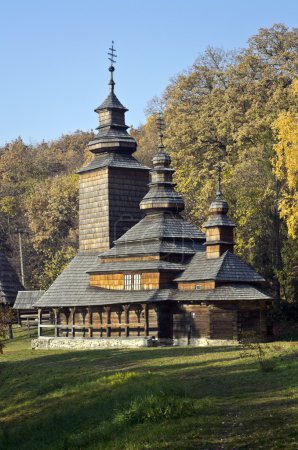 Old wooden church in the Carpathian Mountains