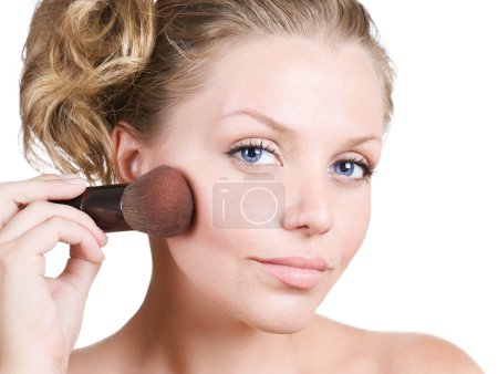 Beautiful Young Woman Face. Make-up Concept