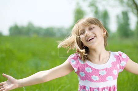 Happy Little Girl Outdoor
