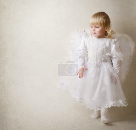 Baby girl in an angel dress