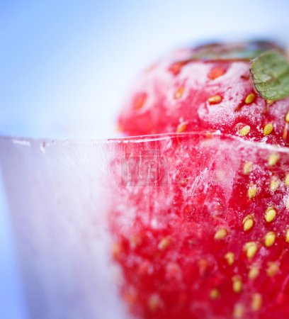 Ice Strawberry Closeup