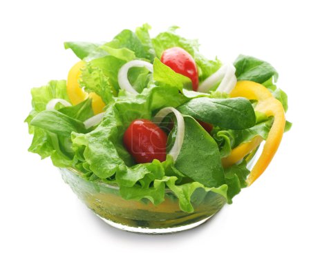 Healthy Salad Over White