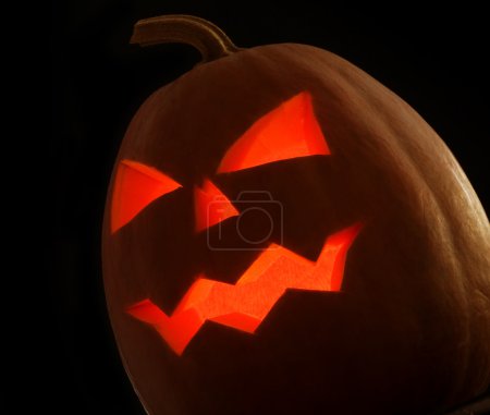 Halloween Pumpkin over Black