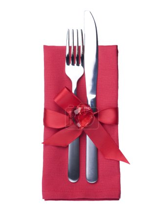 Valentine's Romantic Dinner concept. Cutlery