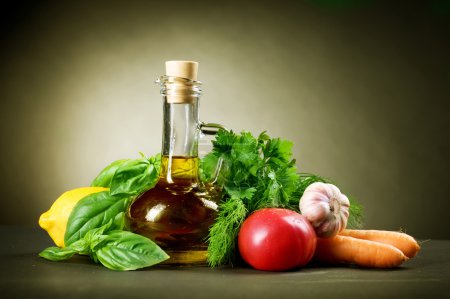 Healthy Vegetables And Olive Oil