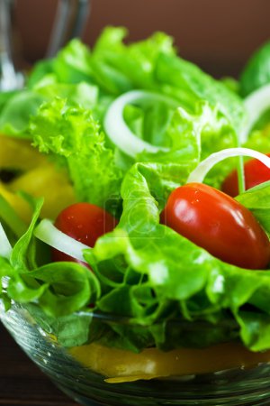 Healthy Fresh Vegetable Salad Closeup