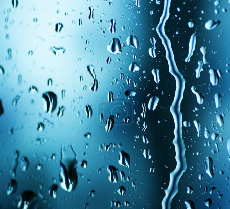 Wet Window With A Rain Drops