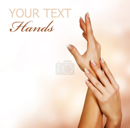 Beautiful Female Hands. Manicure concept