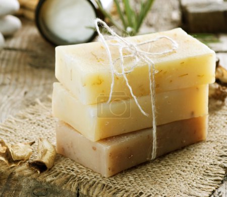 Handmade Soap Closeup. Spa Products