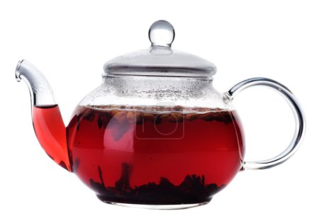 Healthy Fruit Tea In A Glass Pot