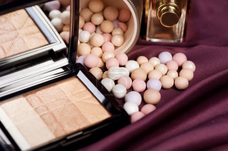 Make-up. Makeup accessories background