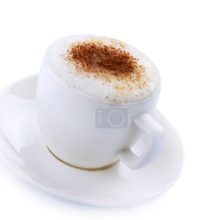 Coffee Cappuccino or Latte over white