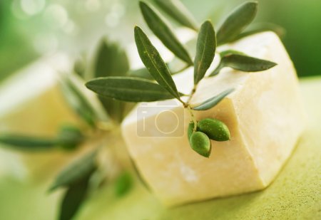 Natural Handmade Soap And Olives