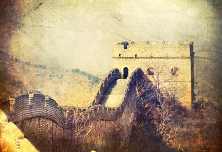 Great Wall.China.Vintage styled art design
