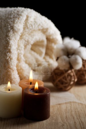 Cotton Towel and candles