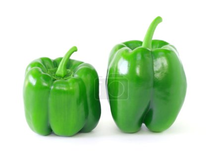 Two Green Bell Peppers