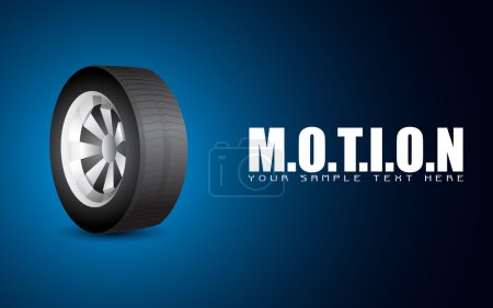 Tyre on Motion Background