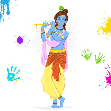 Krishna Playing Holi