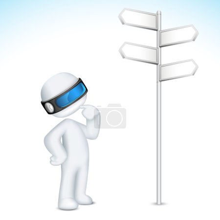 3d Confused Man in Vector