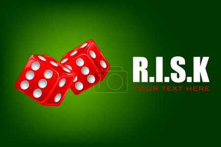 Pair of Dice in Risk Background