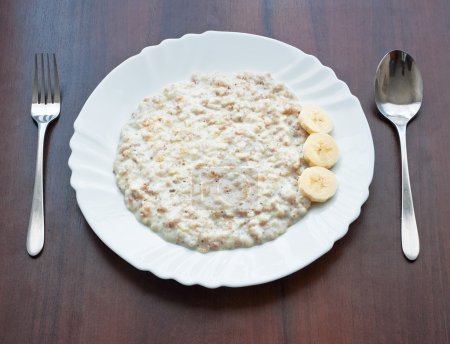 Porridge on plate