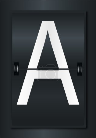 Letter a on a mechanical timetable