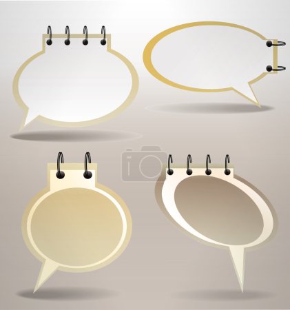 Carton speech bubbles isolated on white background