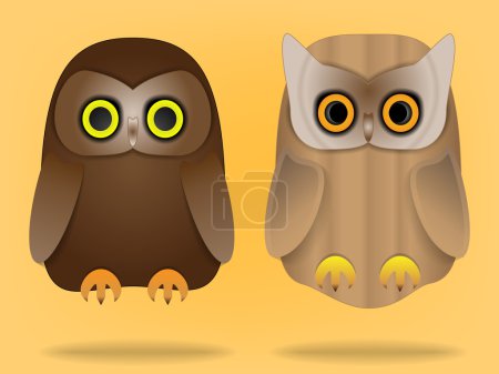 Two cute owls