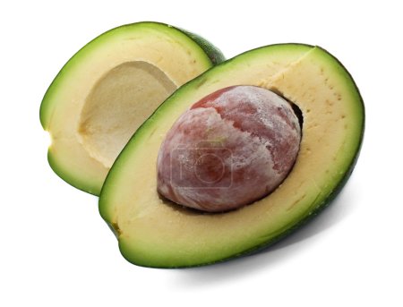 Ripe avocado isolated on white