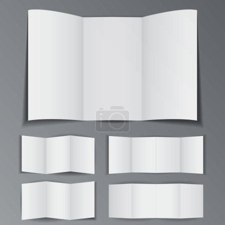 Set of differrent folded paper booklet